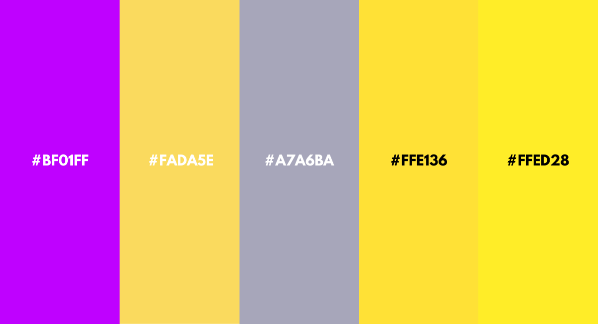 Purple Gold Sunset Palette